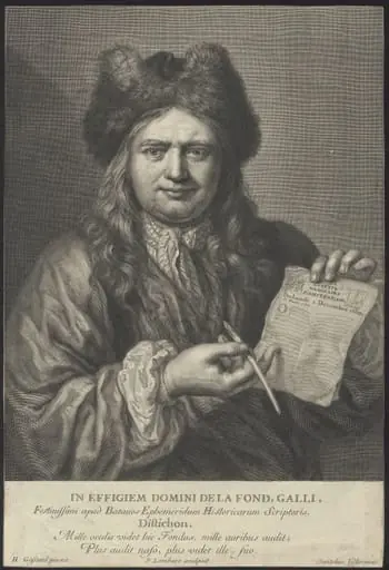 Portrait of mr De La Fond, newspaper writer