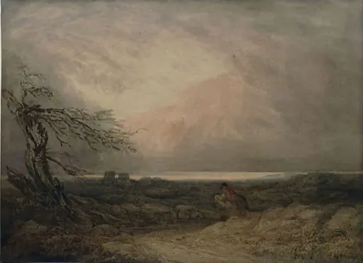Landscape with Ruins and Horseman : Stormy Effect