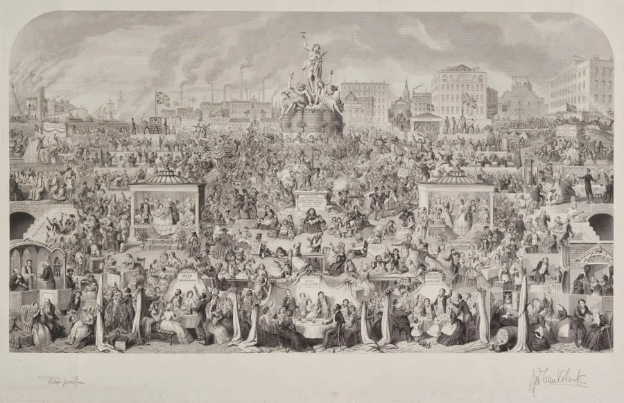 The Drinking Customs of Society or Worship of Bacchus, by George Cruikshank, 1864