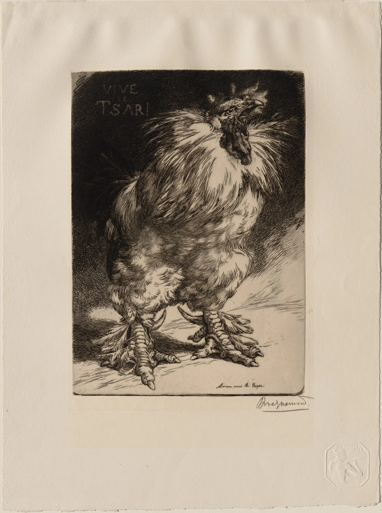 Long Live the Tzar! (Vive le Tzar!), by Pierre Braquemond, ink, 1893