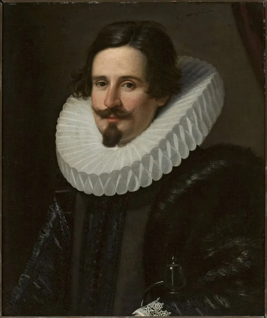 Portrait of a man in a frill