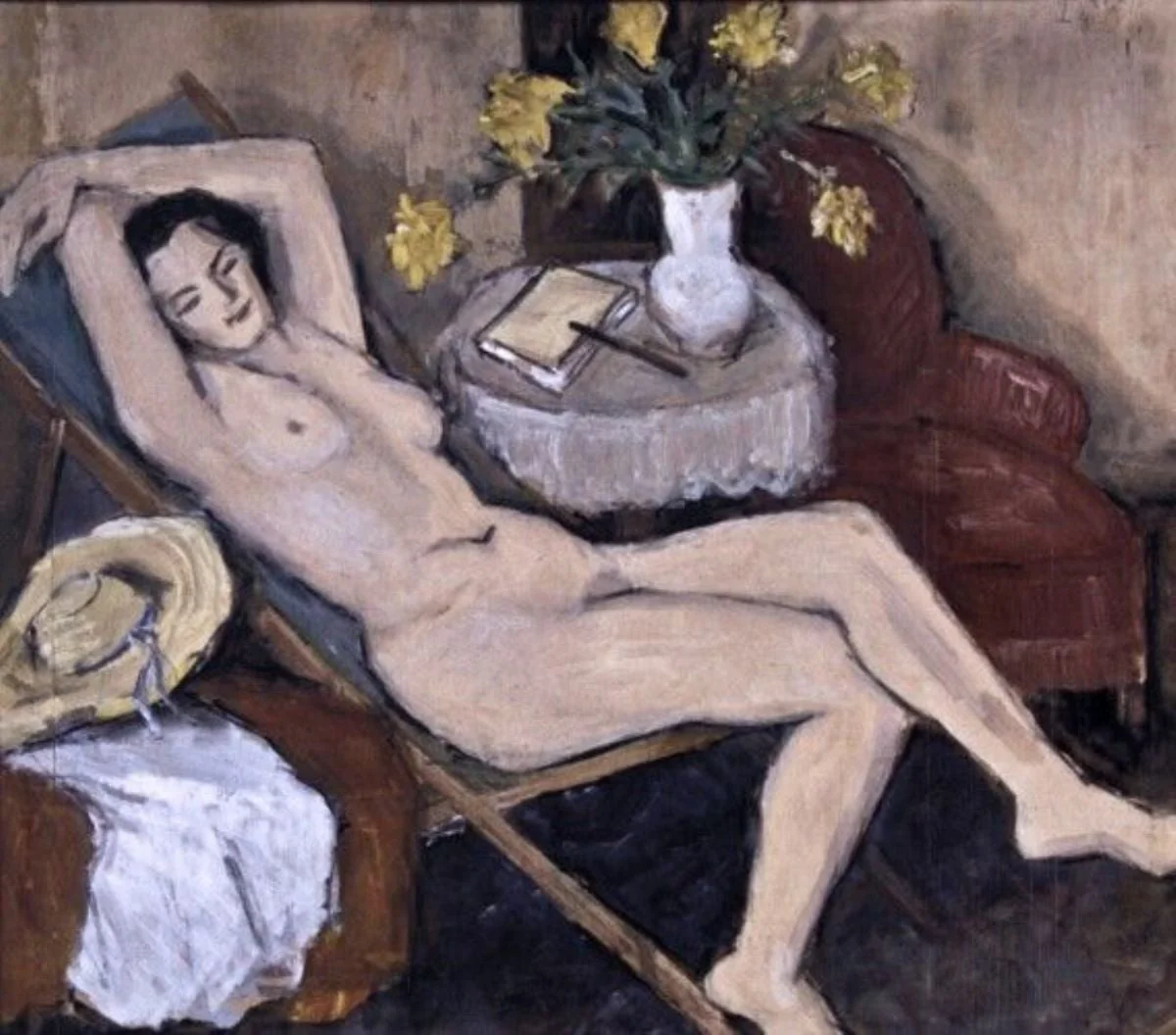 Nud pe chaise-longue, by Theodor Pallady, unspecified, 1941
