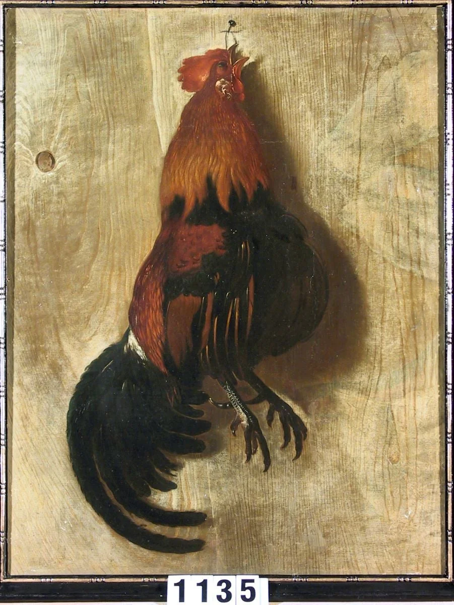 Natură moartă cu cocoș de casă, by Johann Martin Stock, unspecified