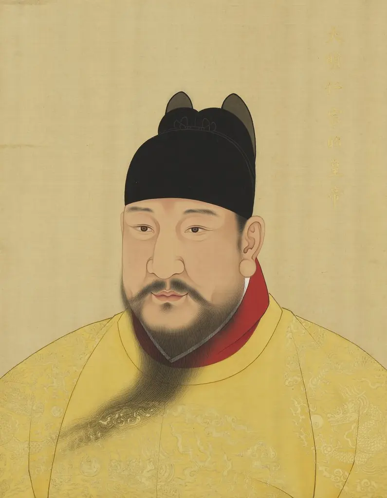 明代帝后半身像册（一）-仁宗昭皇帝