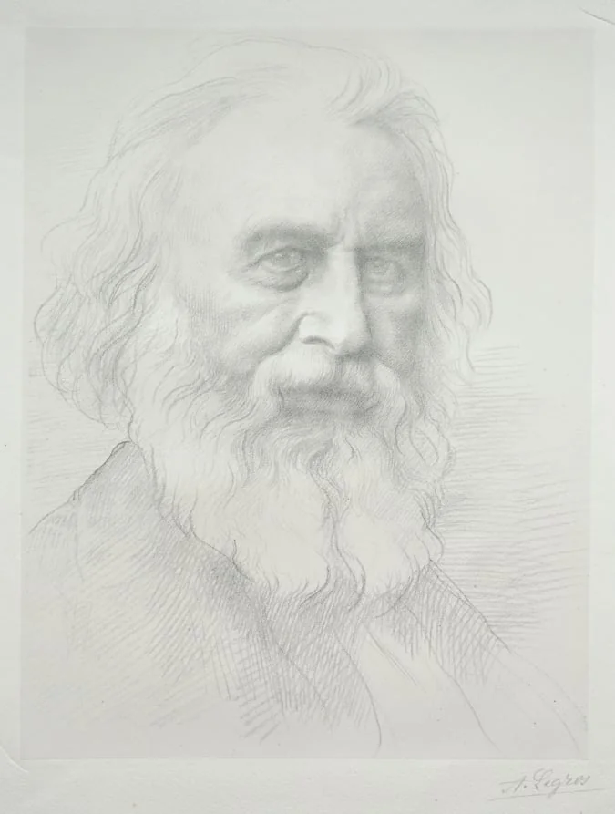 Portrait of Henry Wadsworth Longfellow (2nd Plate), by Alphonse Legros, 1911