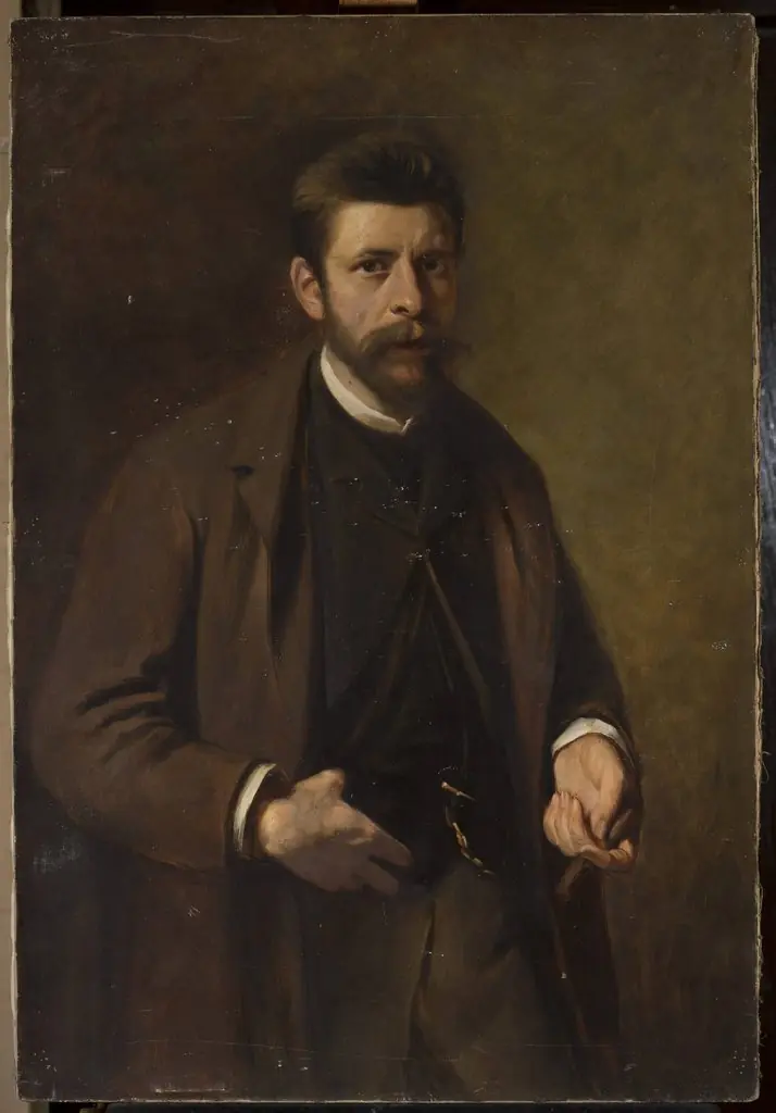 Portrait of a man with a cigar in his hand