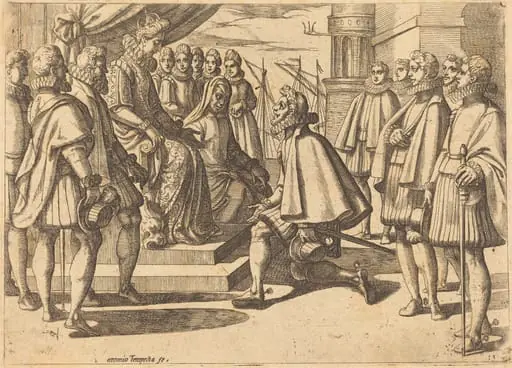 Spanish Duke before Margaret of Austria