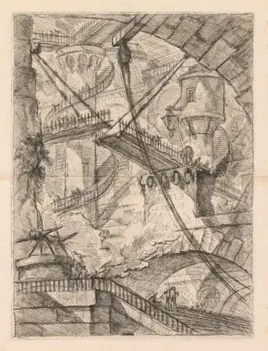 The Prisons:  An Immense Interior with a Drawbridge