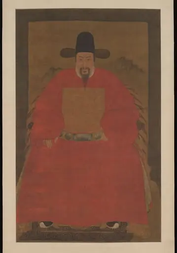 明 佚名  人物肖像 圖   鏡面|Portrait of a Gentleman