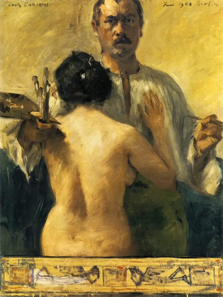 Self portrait with model