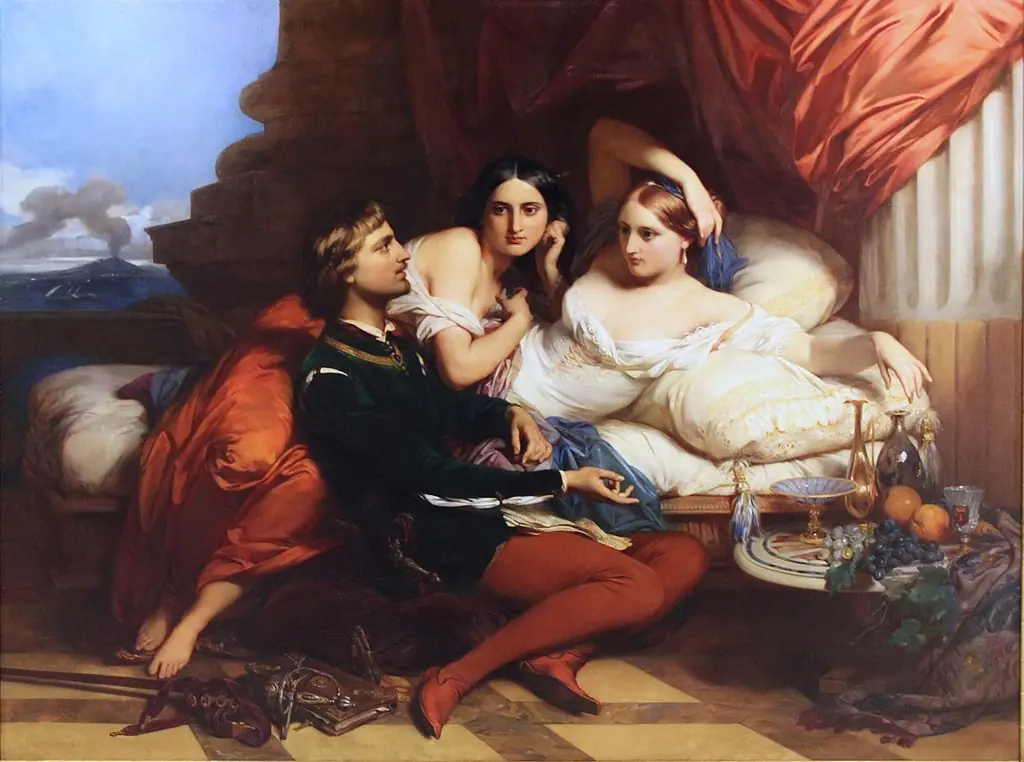 Boccaccio reading from the Decameron to Queen Johanna of Naples