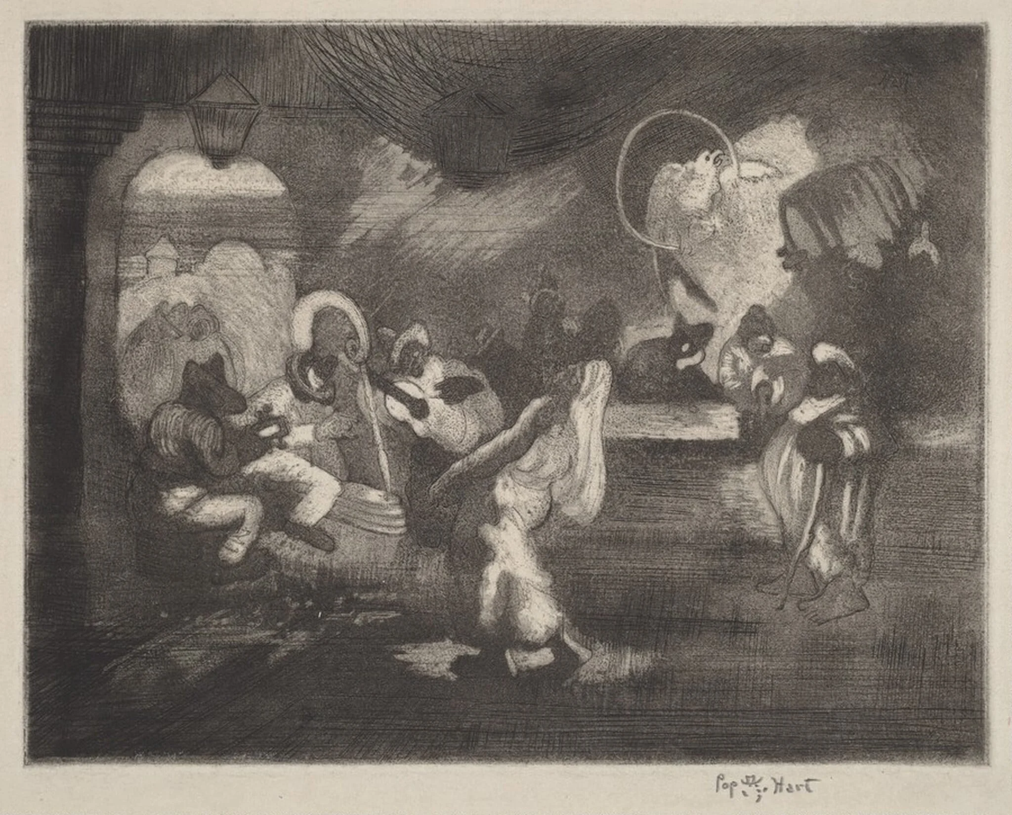 Dias de Fiesta, No. 2, by George Overbury Hart, ink, 1926