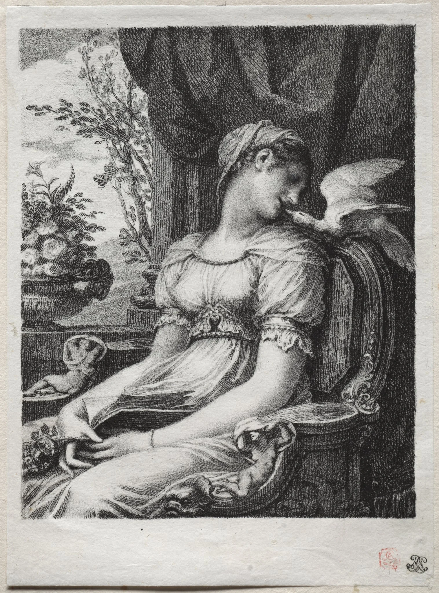 Meditation, by Pierre Paul Prud'hon, 1822