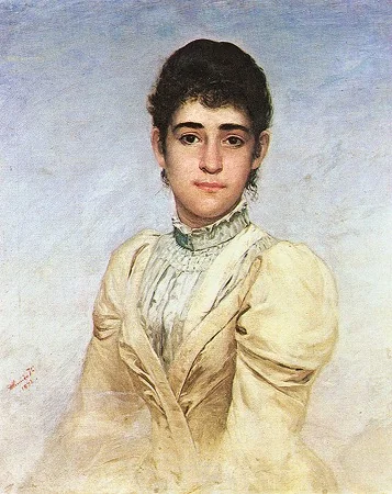 Portrait of Joana Liberal da Cunha, by José Ferraz de Almeida Júnior, oil, 1896