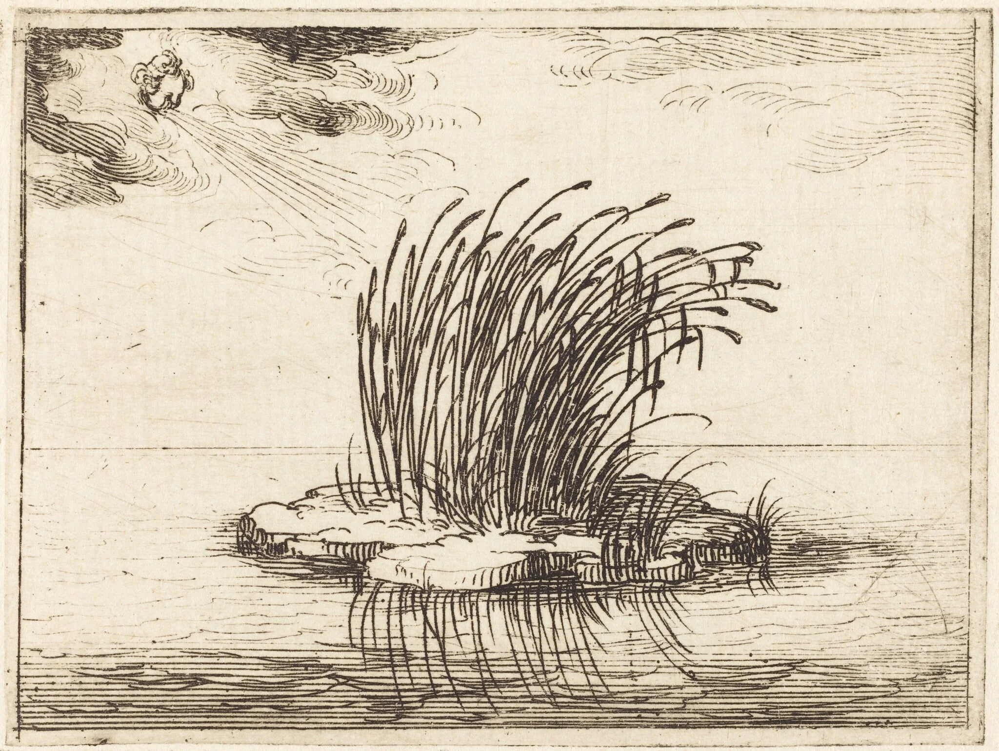 The Reeds and the Wind, by Jacques Callot, ink, 1628