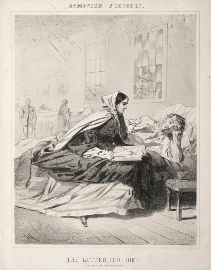 Campaign Sketches:  The Letter for Home, by Winslow Homer, 1863