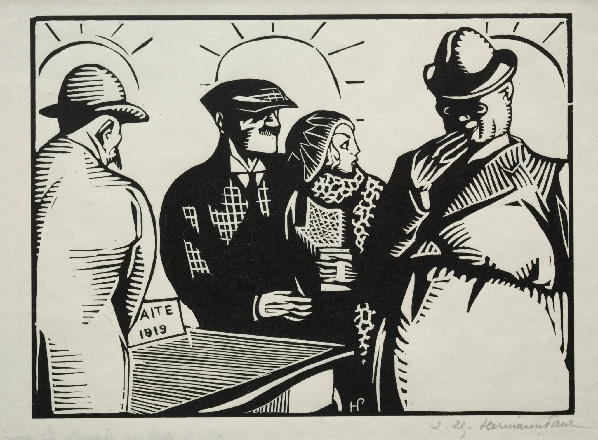It is the Table on Which the Treaty of Versailles was  Signed, by Hermann-Paul, 1919