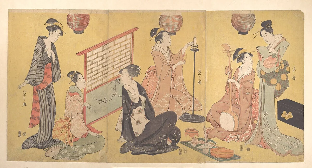 Untitled, by Chôbunsai Eishi, ink, 1794
