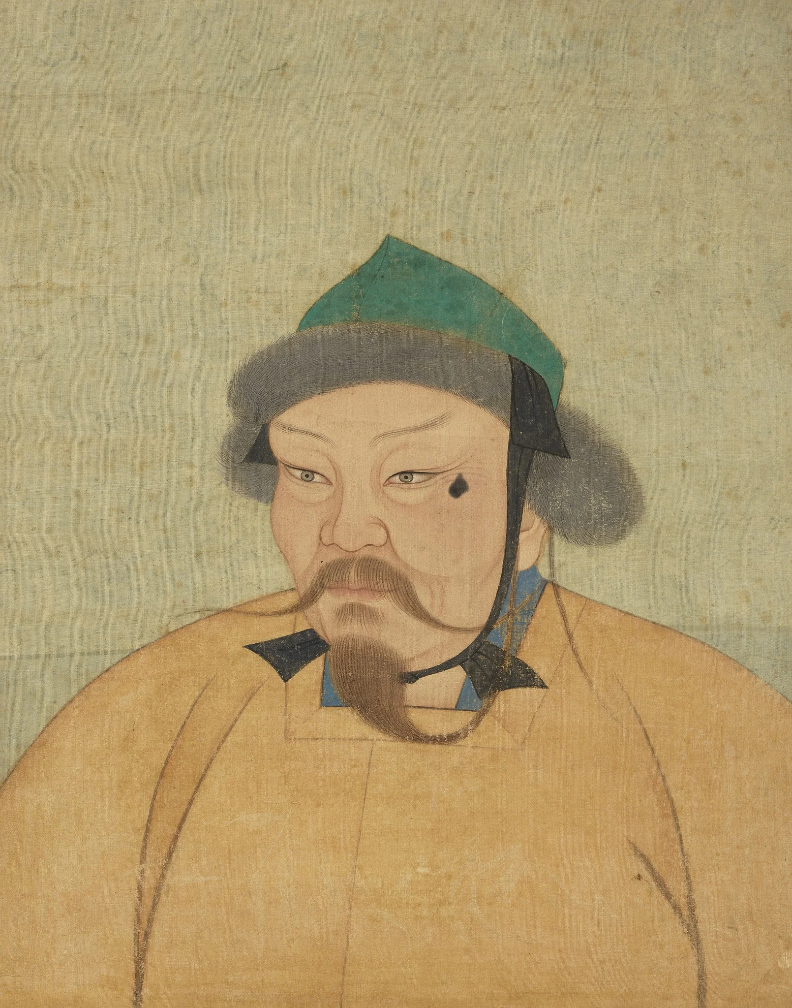 元代帝半身像册-元太宗皇帝像, by Unknown, unspecified, 1350