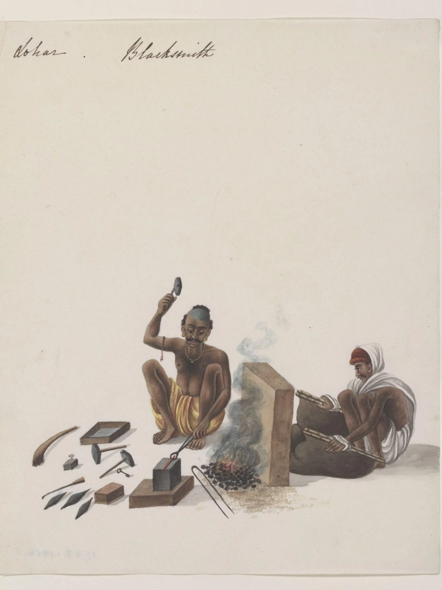Blacksmith, by Unknown, paint, 1826