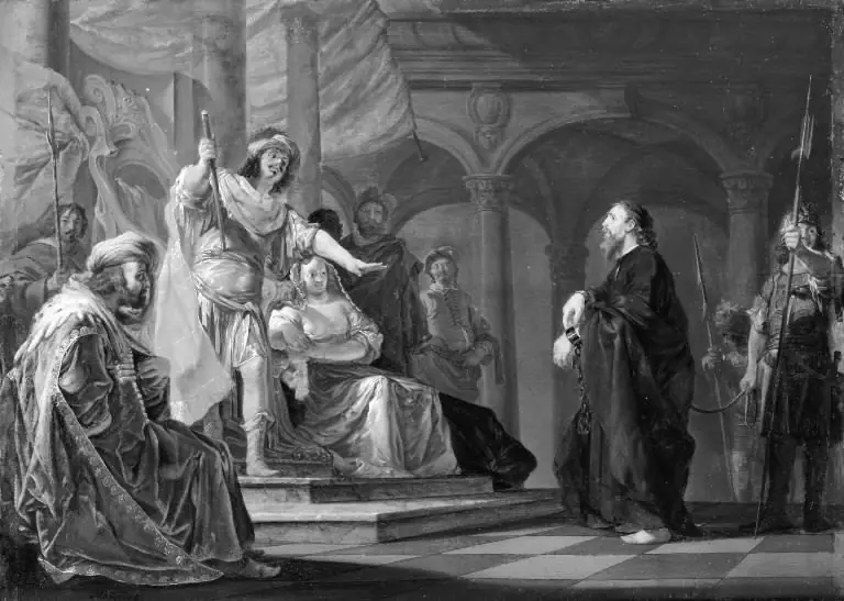 Paulus the Apostle defending himself at the Trial in Caesarea