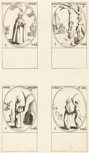 St. Theresa; St. Placidus and Flavia; St. Bruno; St. Faith