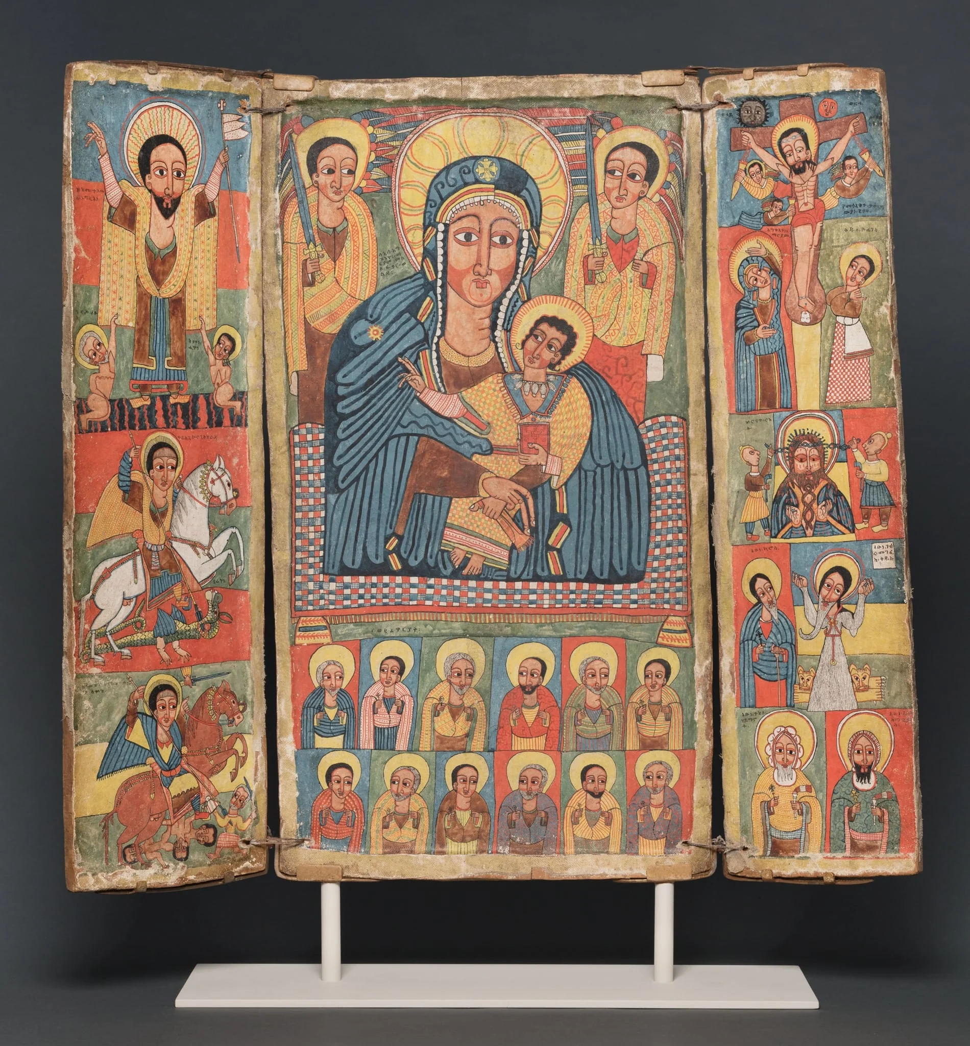 Triptych Icon, by Unknown, tempera, 1694