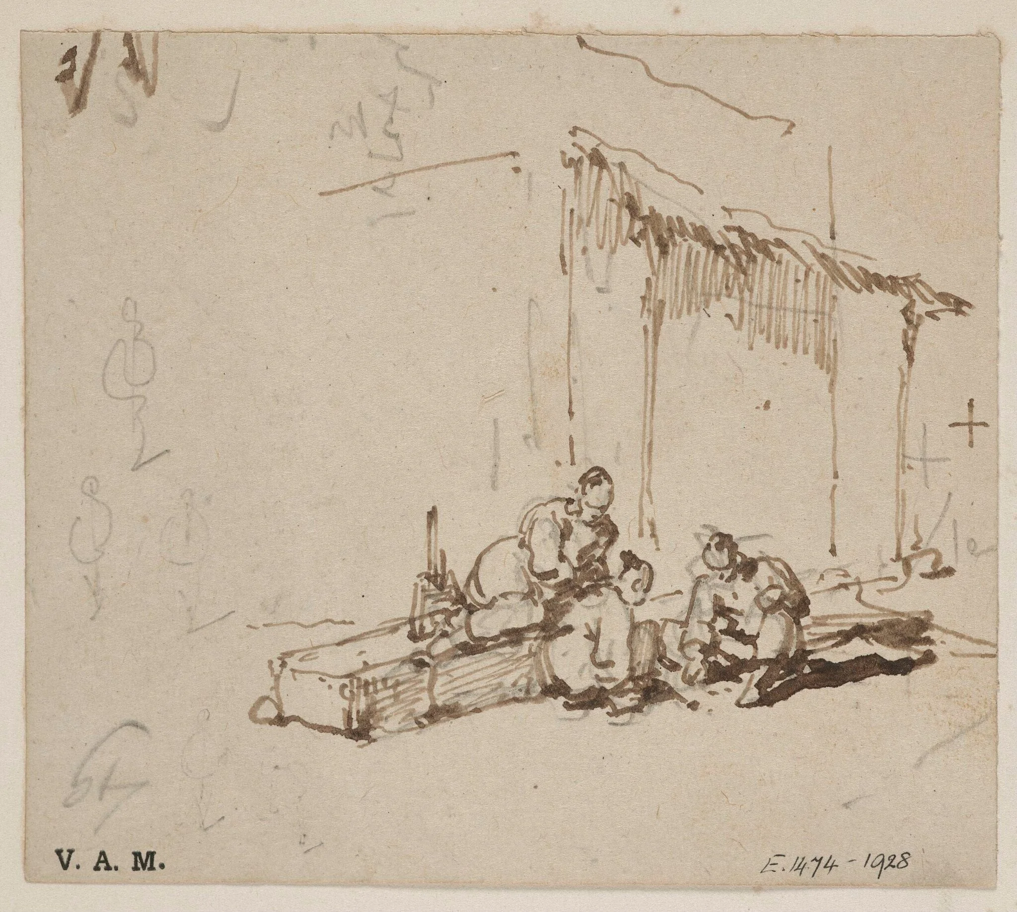 Three Chinese men playing a game