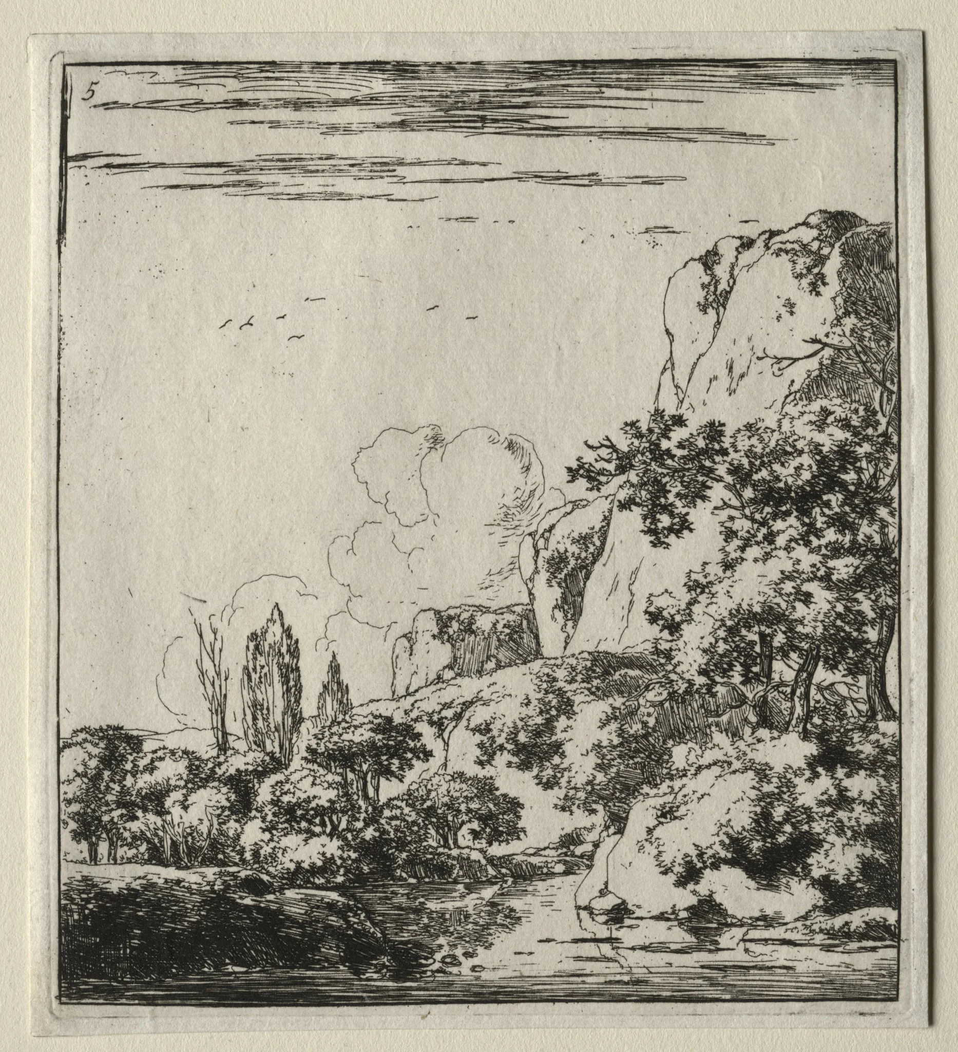 Le ruisseau au pied des rochere, by Herman Naiwinx, 1646