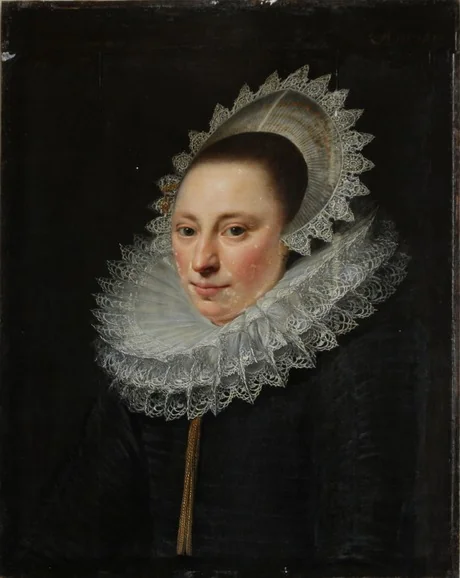 Portrait of woman, by Unknown, oil, 1650