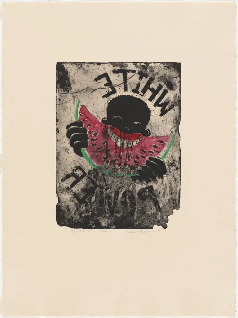 Untitled, by Michael Ray Charles, ink, 1994