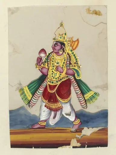 One of five paintings of Hindu deities.