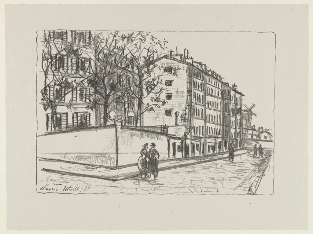 Untitled, by Maurice Utrillo, ink, 1924