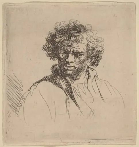 Curly-Headed Man with a Wry Mouth