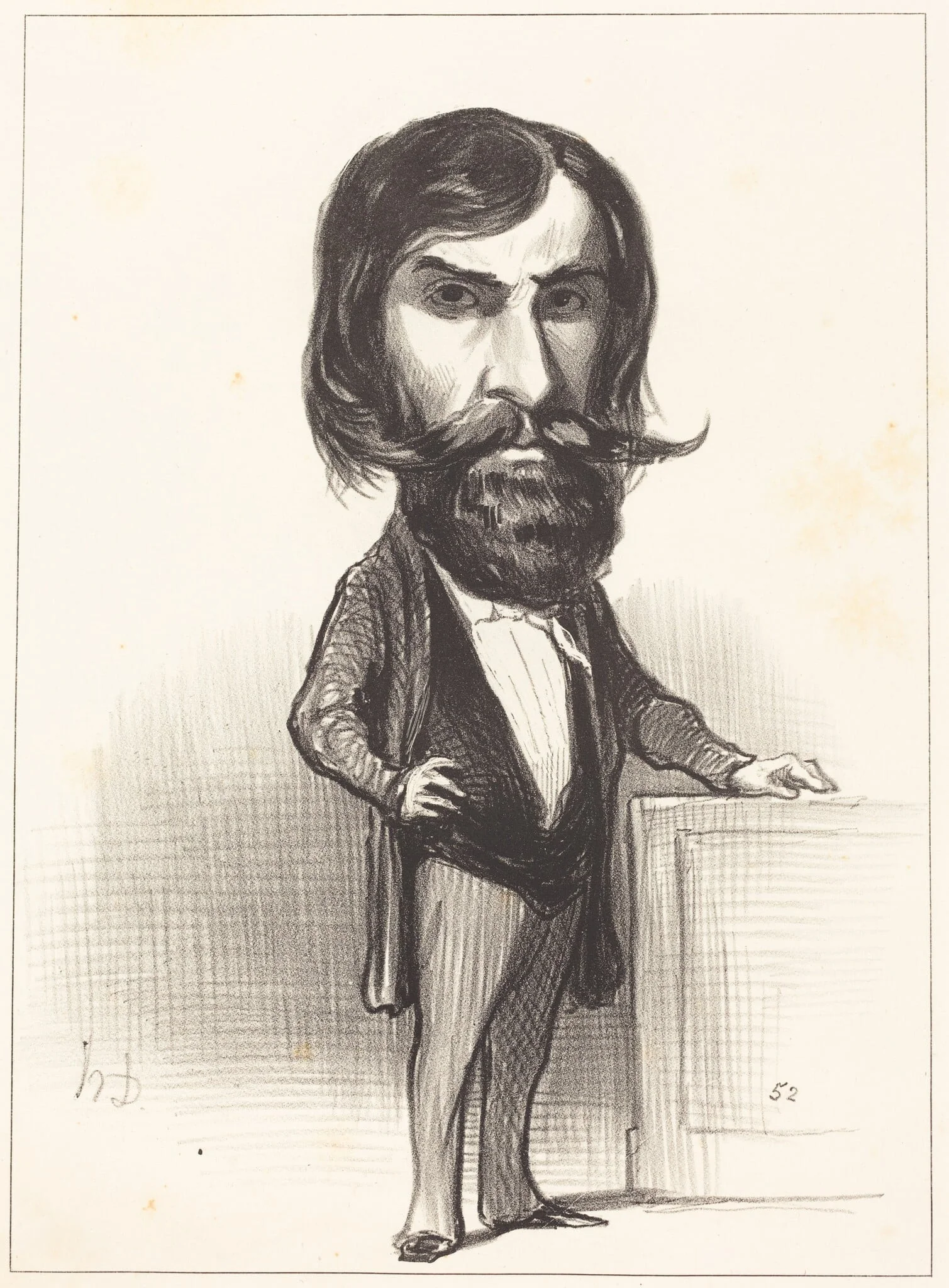 Ch. Ferdinand Gambon, by Honoré Daumier, ink, 1849