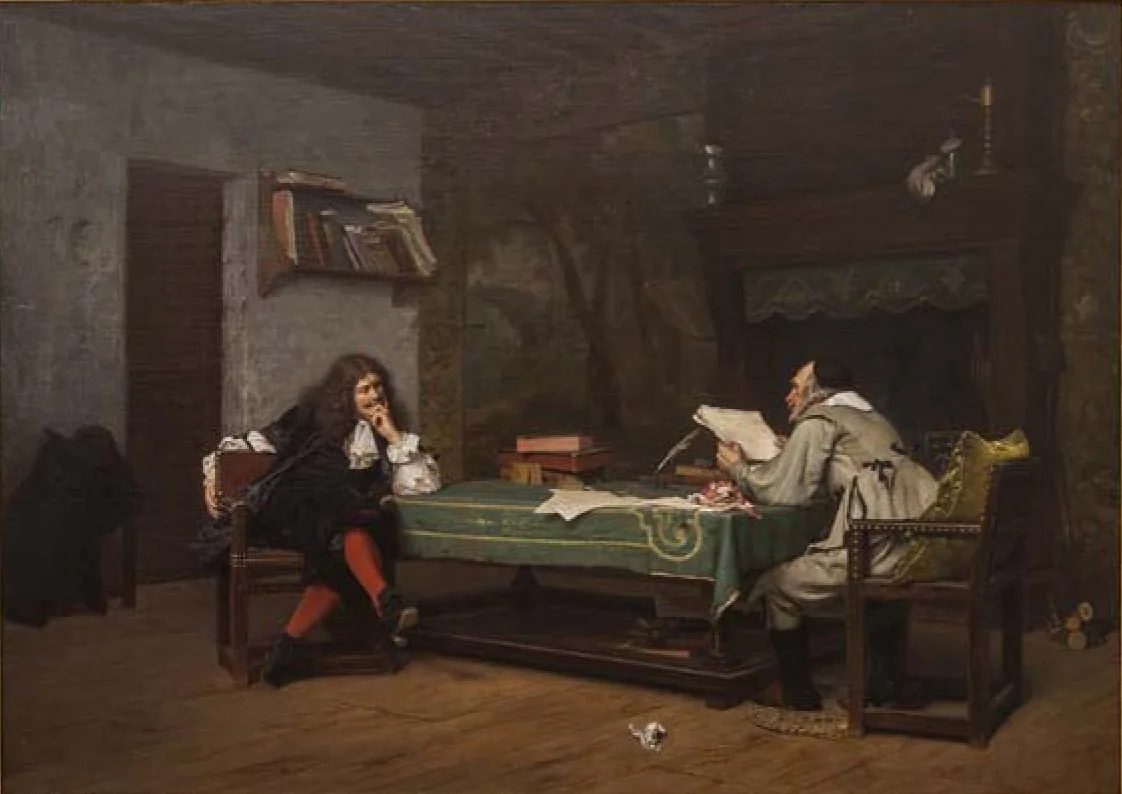 A Collaboration (Molière and Corneille, by Jean Léon Gérôme, oil, 1873