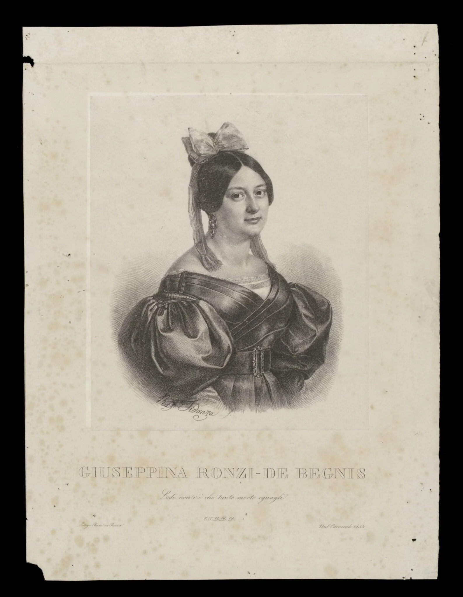H Beard Print Collection, by Ras. [?] Fidanza, 1834