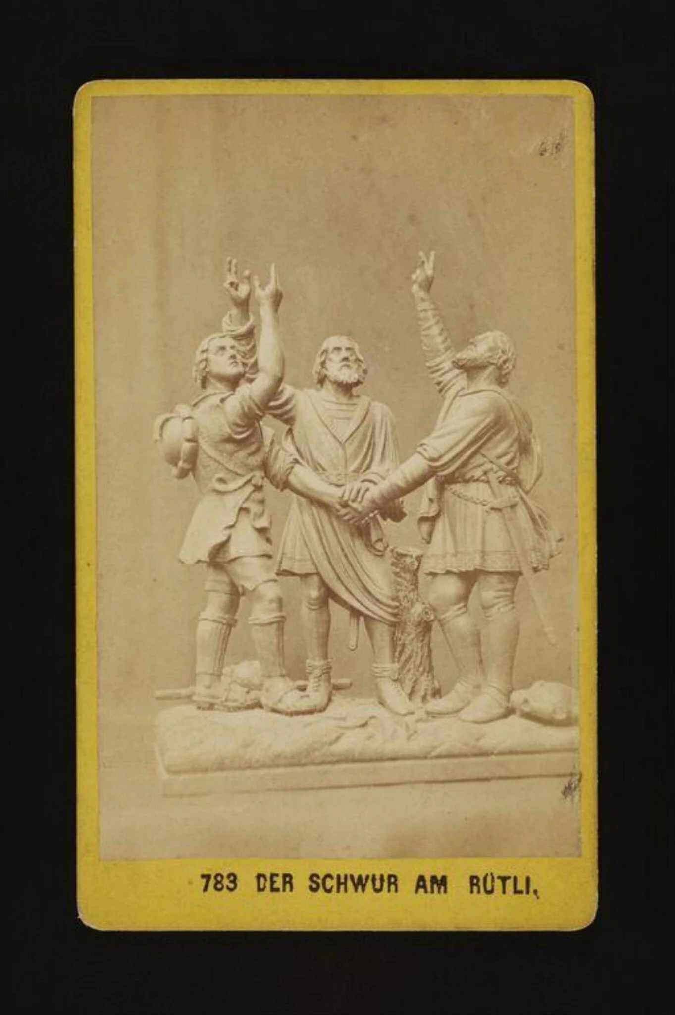 A photograph of 'der schwur am rutli' statue