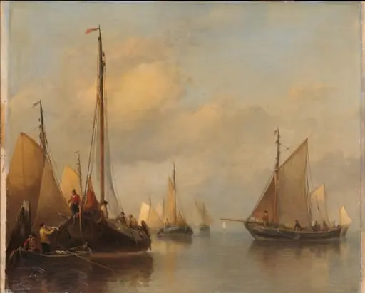 Fishing Boats on calm Water
