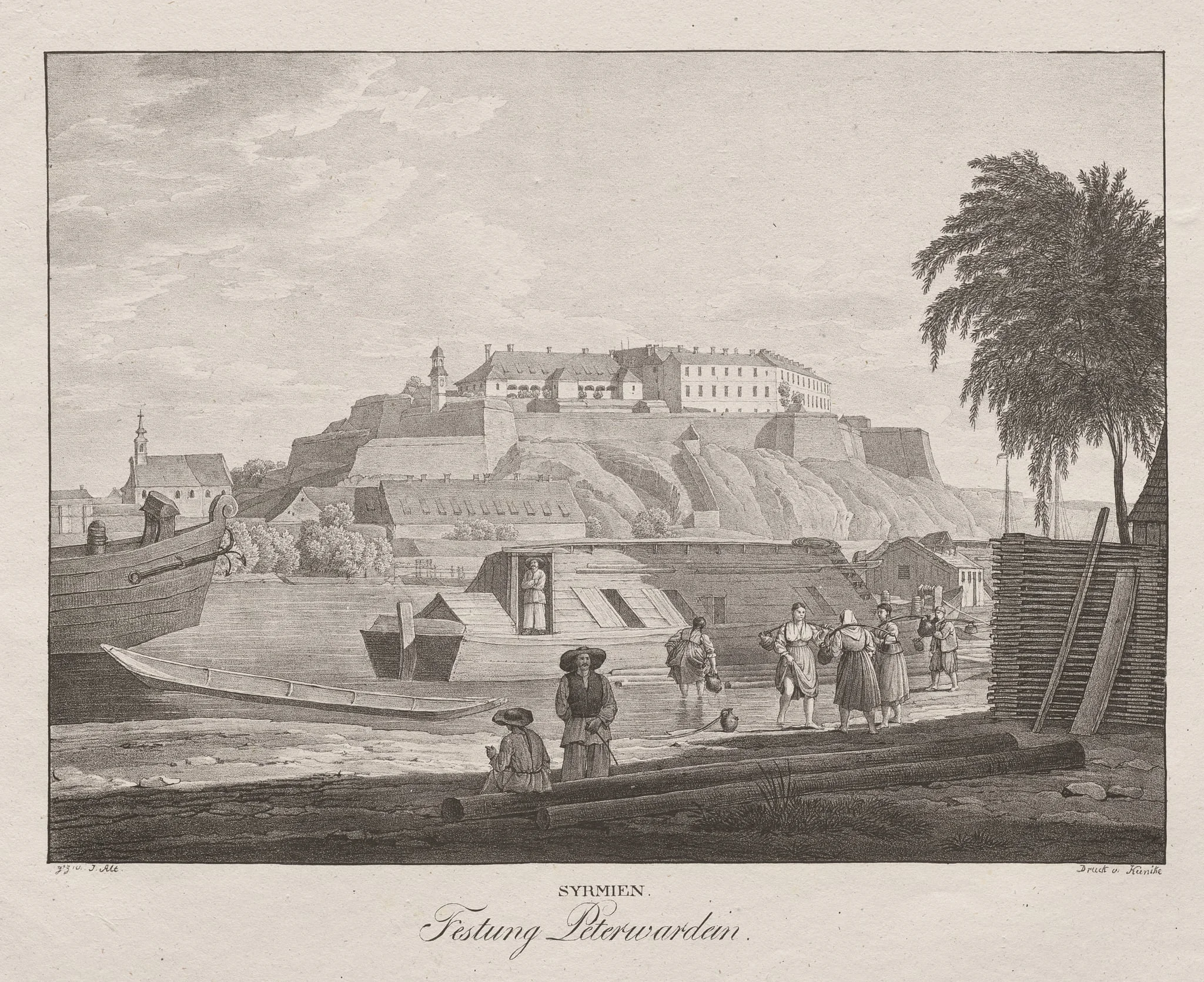 Syrmien, Festung Peterwardein, by Jakob Alt, 1839