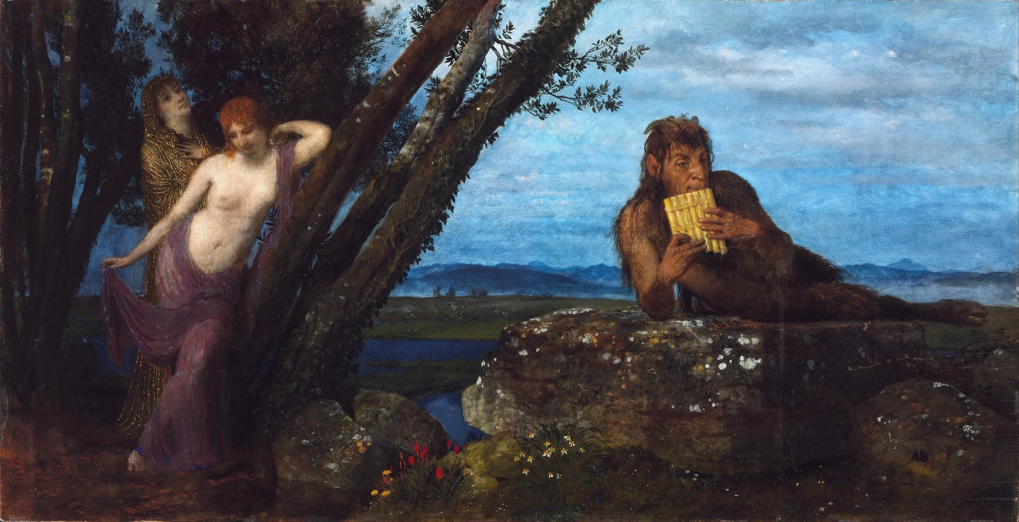 Spring Evening, by Arnold Böcklin, oil, 1890
