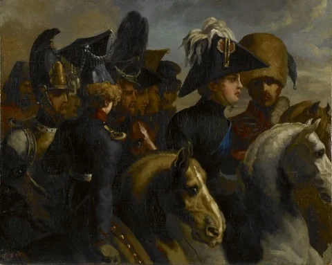 Un prince et son état-major, by Théodore Géricault, oil, 1850