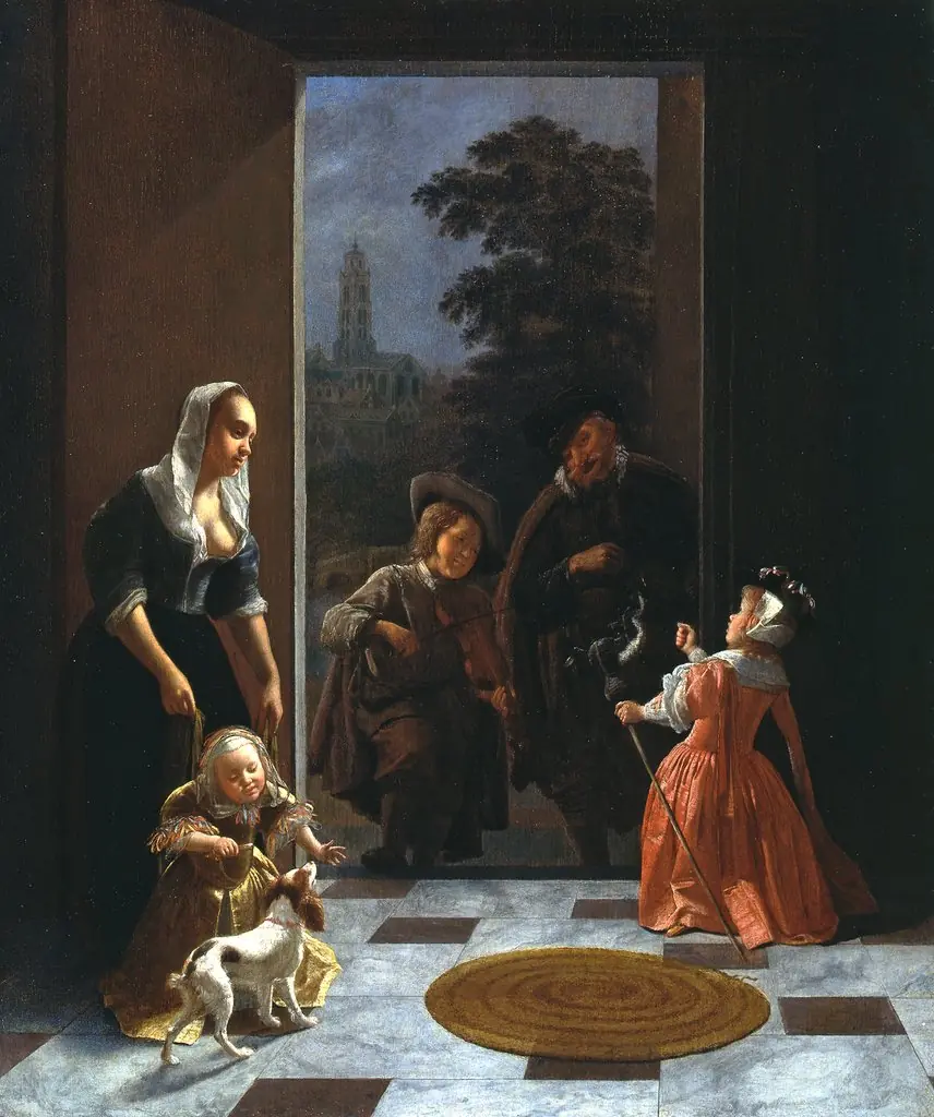 Street musicians at the door
