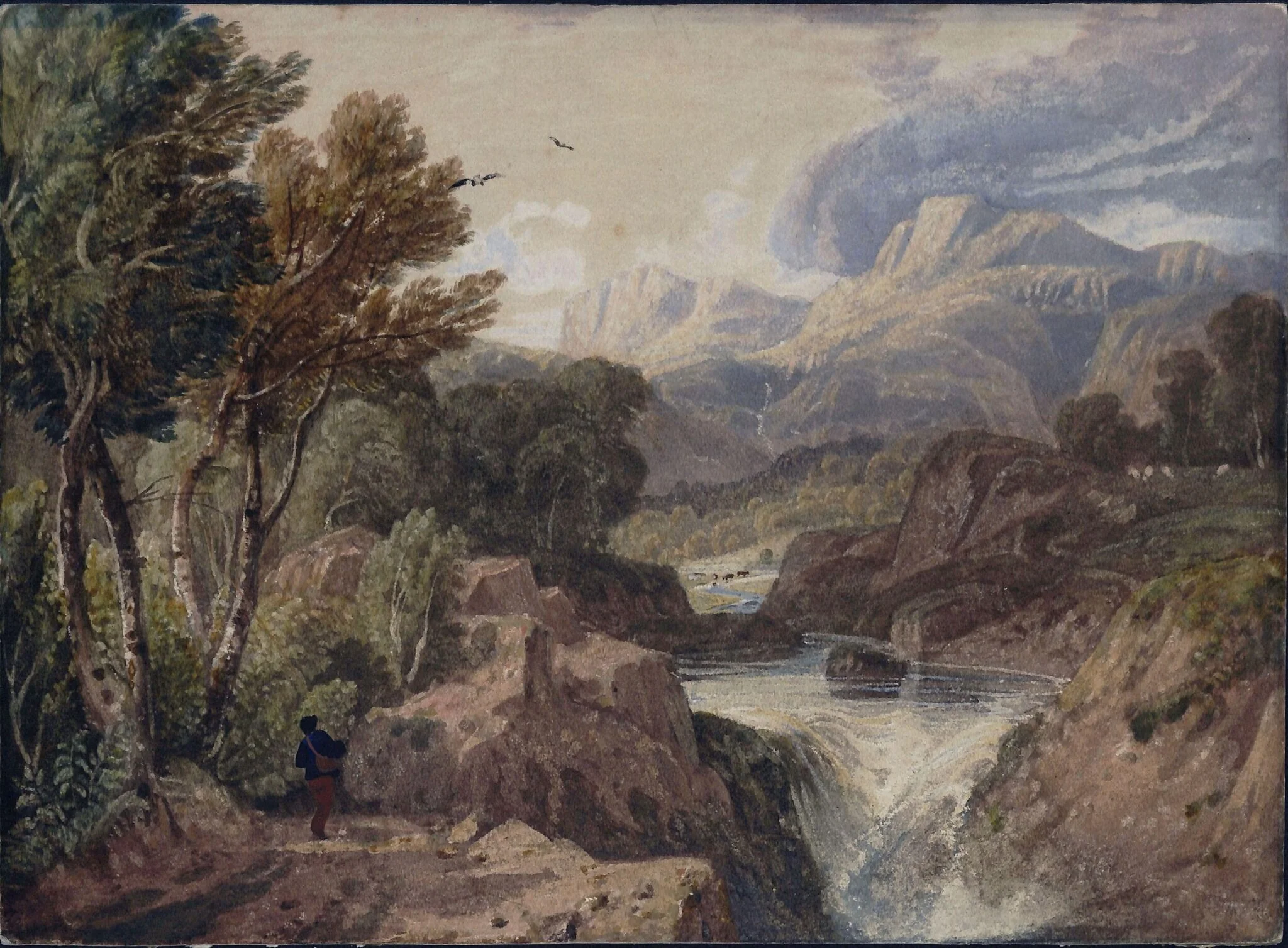 Landscape, by Cristall, watercolor, 1767