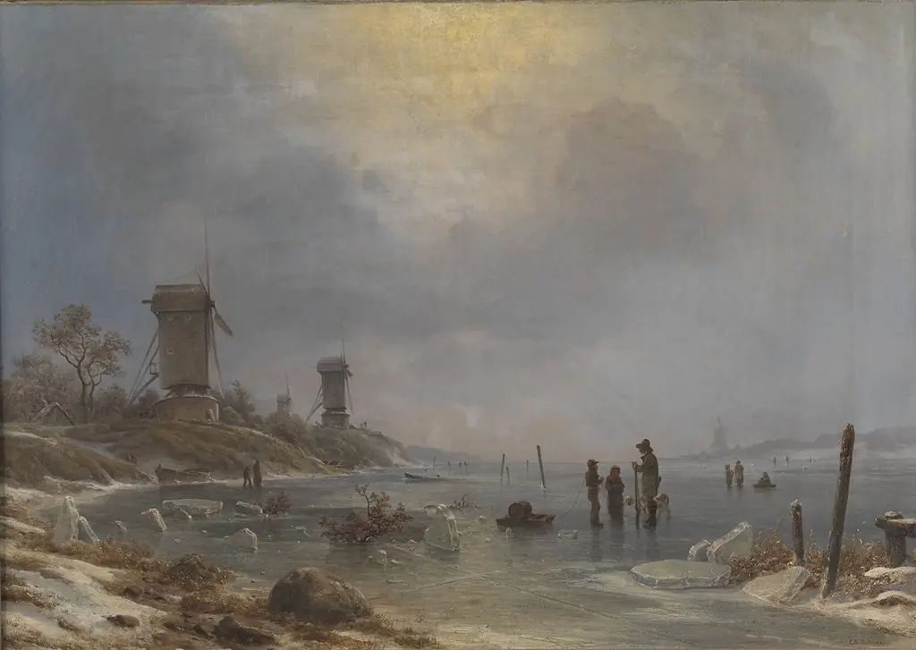 En vinterdag ved Elben