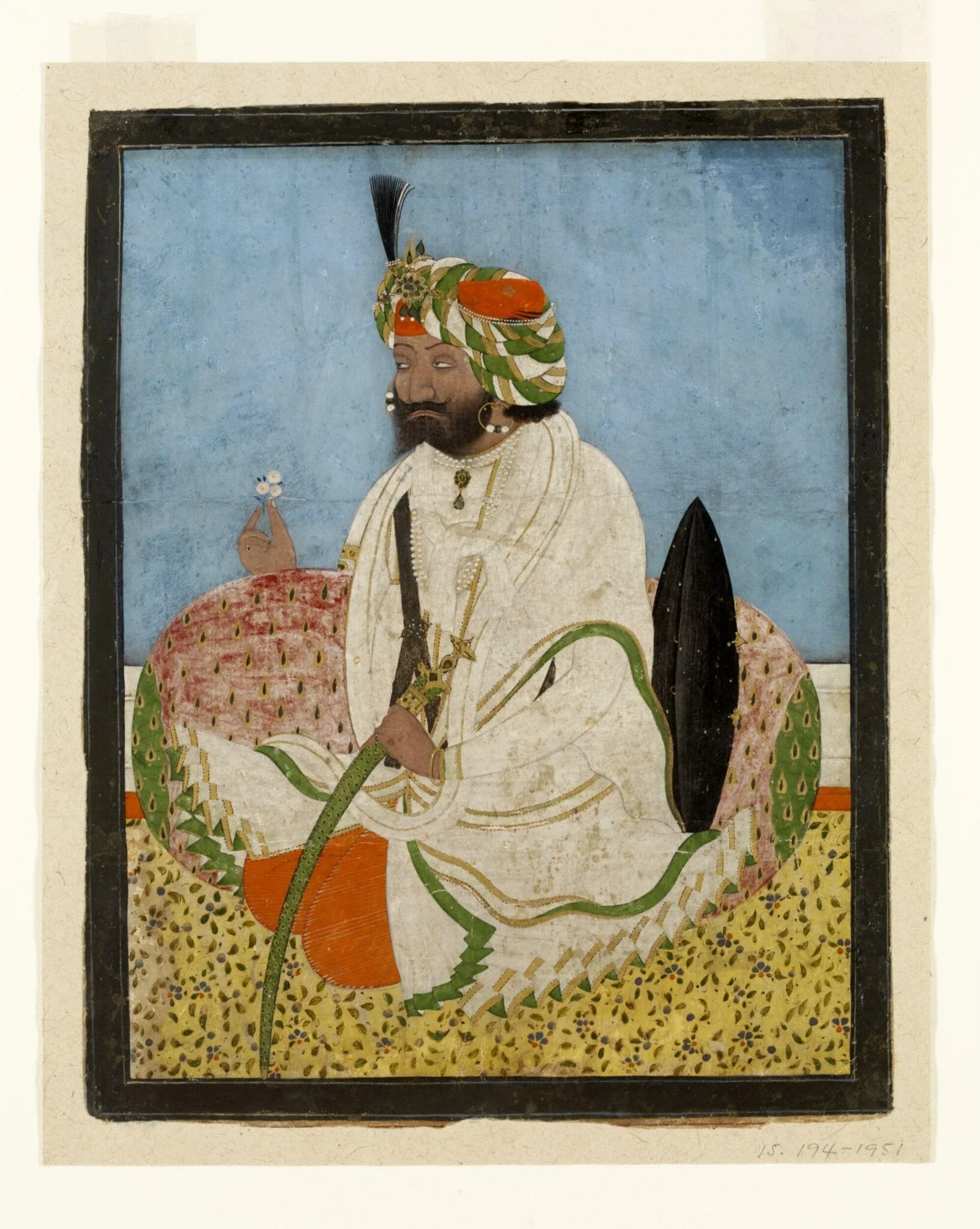Maharaja Gulab Singh, by Unknown, paint, 1846
