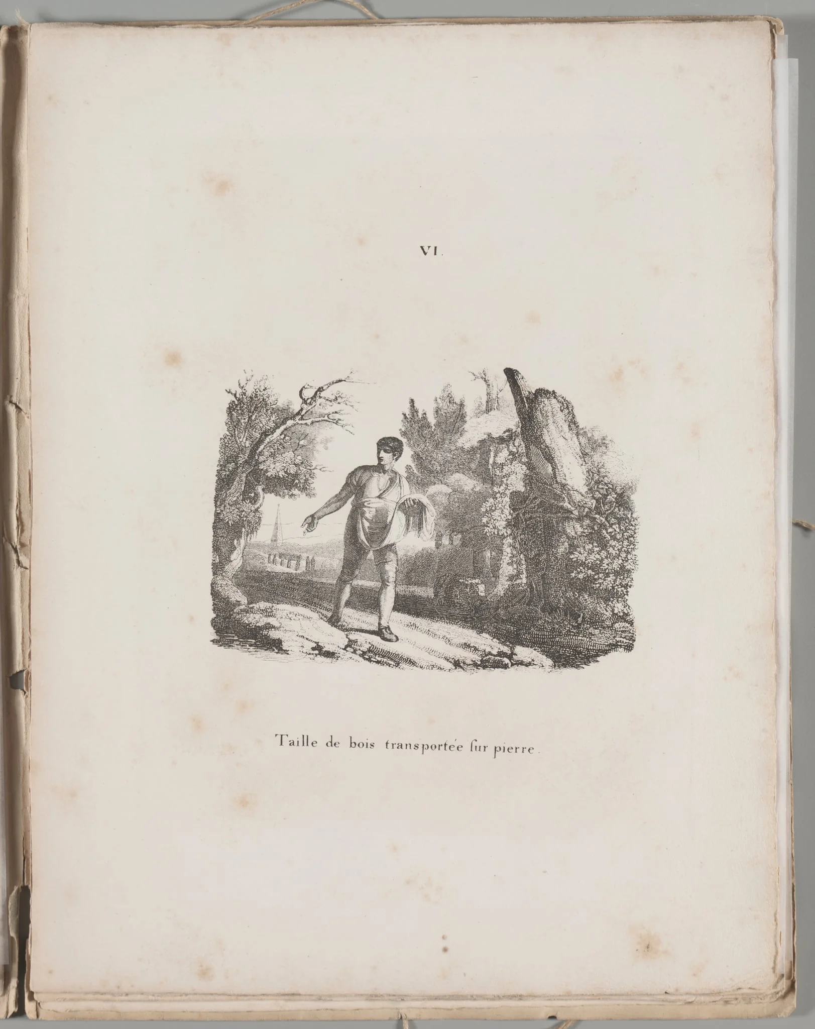 Art of the Lithograph: Transfer of a Wood Engraving, Plate VI, by Alois Senefelder, 1819