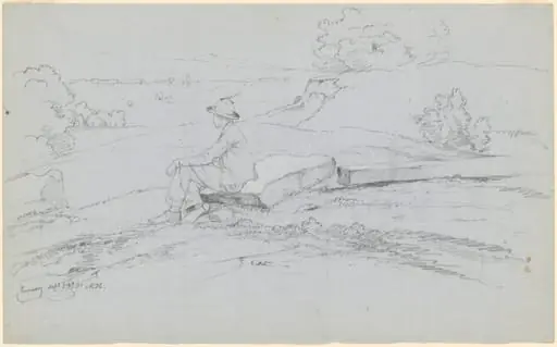 Study for "White Mountains from North Conway, New Hampshire" [recto]