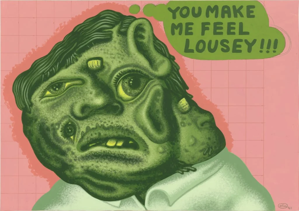 Untitled, by Peter Saul, graphite, 2003