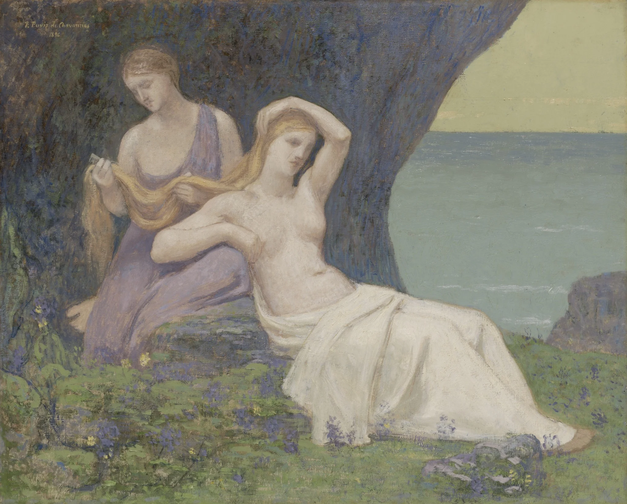 In the Heather, by Pierre Puvis de Chavannes, oil, 1898